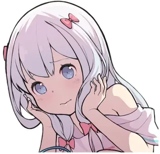 😕 anime, cute, girl, kawaii, manga telegram sticker