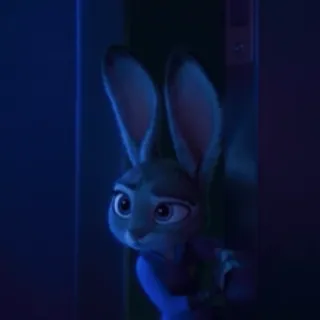 😶 Judy Hopps Zootopia lapin, police, dessin animé, film, animé telegram sticker