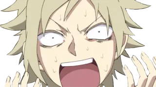 😶 anime, manga, shocked, scared, angry, panic, reaction, cartoon telegram sticker