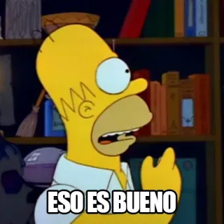 🙂 Homer Simpson The Simpsons ESO ES BUENO homer simpson, i simpson, dito medio, spagnolo, è buono, cartone animato telegram sticker