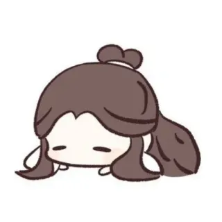 😞 cartoon, character, cute, chibi, moe whatsapp sticker