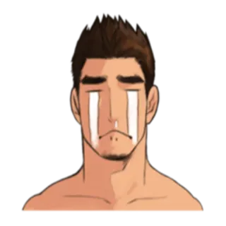 😭 man, crying, sad, tears, upset, emotional telegram sticker