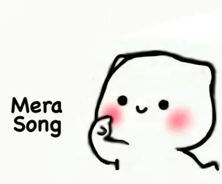 😹 Mera Song fofo, kawaii, peachcat, música, meme telegram sticker