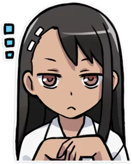 😑 Nagatoro Don't Toy with Me, Miss Nagatoro Anime, Cartone animato, Nagatoro, Infastidito, Espressione, Manga, Personaggio telegram sticker