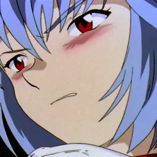 📓 Rei Ayanami Neon Genesis Evangelion Anime, Manga, Charakter, Rei Ayanami, Neon Genesis Evangelion whatsapp sticker