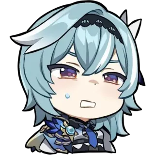 🎭 Eula Genshin Impact anime, charakter, eula, genshin impact, aufkleber, waifu whatsapp sticker