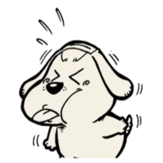 😝 perro, dibujo animado, mascota, animal telegram sticker