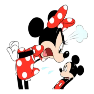 😡 Minnie Mouse cartoon, mouse, disney, Minnie Mouse, cartoon character whatsapp sticker