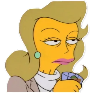 🍸 Lindsey Naegle The Simpsons simpsons, kartun, wanita, lindsey naegle telegram sticker
