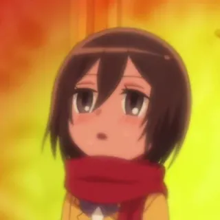 😎 Mikasa Ackerman Attack on Titan Anime, Cartoon, Charakter, Mikasa Ackerman, Attack on Titan whatsapp sticker