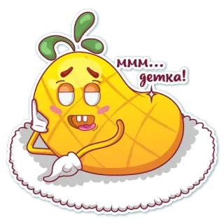 🔞 Ммм... детка! mango, fruit, cartoon, cute, funny, sticker telegram sticker
