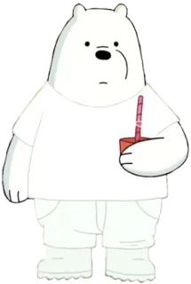 🍹 Ice Bear We Bare Bears Panda (We Bare Bears), We Bare Bears, Desenho animado, Urso, Urso polar telegram sticker