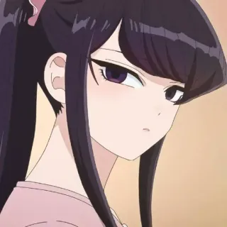 💈 Komi Shouko Komi Can't Communicate Аниме, Коми не может общаться, Коми Сёко, мило, аниме девушка telegram sticker