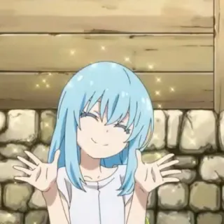 🦕 Anime, süß, Mädchen, lächeln whatsapp sticker