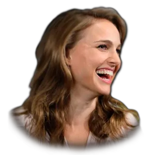😅 Natalie Portman actress, celebrity, woman, portrait, smile telegram sticker