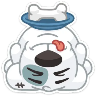 🦴 perro, hueso, dibujo animado, animal telegram sticker