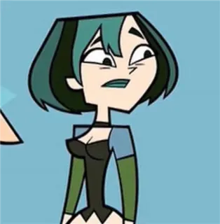 ☹️ Gwen Total Drama Мультфильм, Анимация, Подростки, Гвен, Total Drama telegram sticker