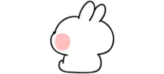 ☹️ coniglio, carino, adesivo, animale, cartone animato telegram sticker