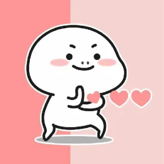 💗 imut, kartun, hati, cinta, kawaii whatsapp sticker