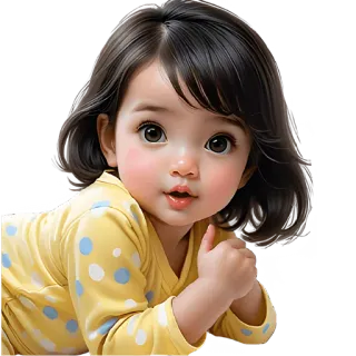🤭 bebê, fofo, criança, criança pequena, retrato, menina telegram sticker