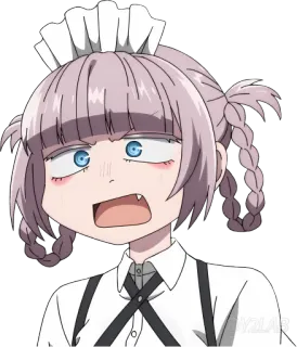 😲 Anime, Maid, Expresión, Lindo, Dibujo animado whatsapp sticker