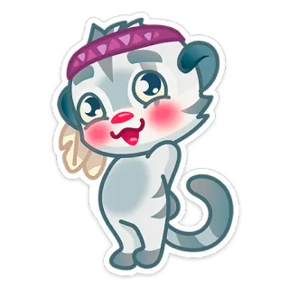 ☺️ kucing, stiker, imut, hewan, kartun telegram sticker