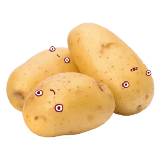 👪 картофель, милый, глаза, еда, овощ telegram sticker