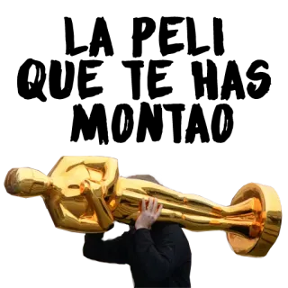 🎥 premio, statua d'oro, statuetta Oscar, riconoscimento, onorificenza telegram sticker