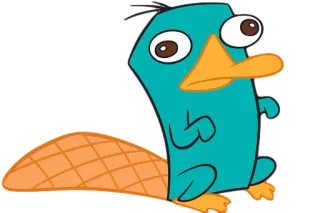 🙊 Perry the Platypus Phineas and Ferb dessin animé, ornithorynque, agent p, perry, phineas et ferb, disney telegram sticker