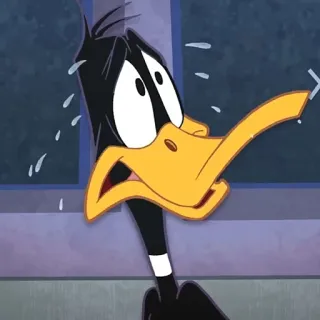 🥕 Daffy Duck dibujos animados, Looney Tunes, Daffy Duck, pato, personaje, divertido telegram sticker