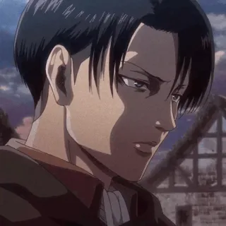 🚬 Levi Ackerman Attack on Titan Аниме, Атака титанов, Леви Аккерман, Персонаж, Серьезный, Разведкорпус, Персонаж аниме telegram sticker