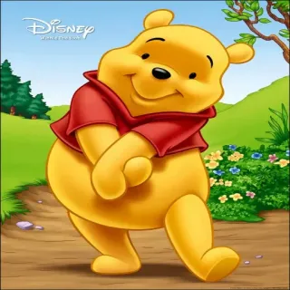 😊 Winnie the Pooh Disney Winnie the Pooh Winnie the Pooh, Disney, cartoon, character, yellow bear, red shirt, honey telegram sticker