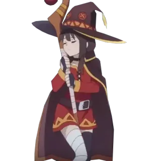 ❤ Megumin Konosuba Anime, Megumin, Konosuba, Magicien, Magie, Bâton whatsapp sticker