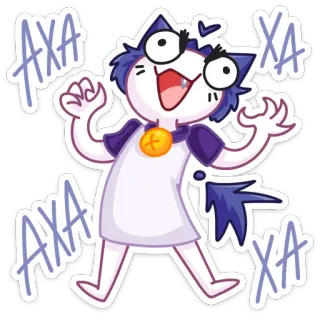 😊 AXA AXA AXA AXA kucing, gila, lucu, imut, binatang telegram sticker