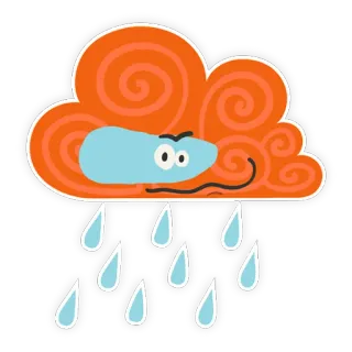 🌧 nuvem, chuva, tempo, bravo, tempestade telegram sticker