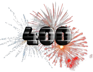 ❗ 400 fuegos artificiales, celebración, evento, número telegram sticker