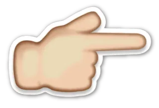 👉 mão apontando, direção, emoji, gesto de mão telegram sticker