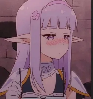 🍑 Anime, Elfo, Ragazza, Carino, Fantasy telegram sticker