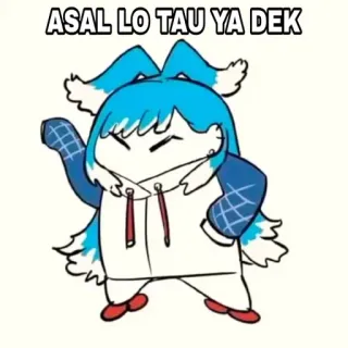 😡 ASAL LO TAU YA DEK kreskówka, animowany, postać, sztuka cyfrowa telegram sticker