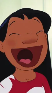 😂 Lilo Pelekai Lilo & Stitch мультфильм, Дисней, Лило, Лило и Стич, девочка, персонаж telegram sticker