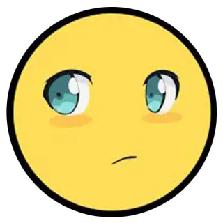 😕 Emoji, słodkie, Anime, Twarz, Wyraz whatsapp sticker