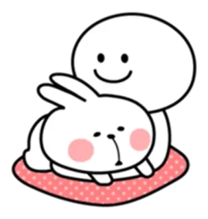 😴 fofo, coelho, coelhinho, personagem, kawaii telegram sticker