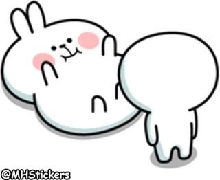 🙃 @MHStickers rabbit, cute, animal, sticker, cartoon telegram sticker