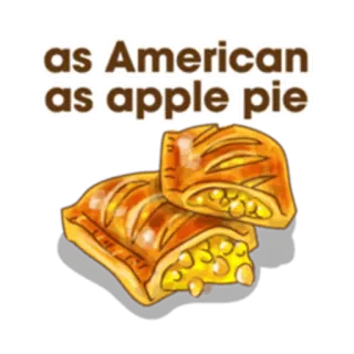 🍞 as American as apple pie torta di mele, dolce, americano, cibo, torta whatsapp sticker