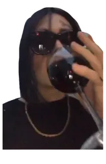 🍷 person, sunglasses, drink, wine, wine glass whatsapp sticker