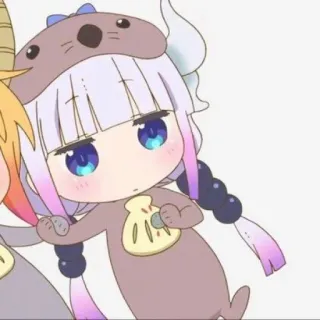 ☁️ Kanna Kamui Miss Kobayashi's Dragon Maid Anime, Chibi, Carino, Drago, Kanna, Kanna Kamui, Miss Kobayashi's Dragon Maid telegram sticker