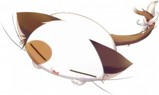 😋 cat, cute, kawaii, anime, sleepy, sleeping, kitten telegram sticker