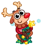 🎄 순록, 크리스마스, 휴일, 만화, 귀여운, 축제, 겨울 telegram sticker