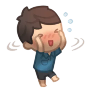 😭 vreugde, enthousiast, feest, gelukkig, emotie, cartoon, personage telegram sticker