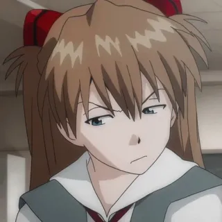 😕 Asuka Langley Sohryu Neon Genesis Evangelion Anime, Asuka, Evangelion, Manga, Personaje telegram sticker
